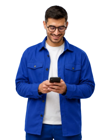 Cliente resolvendo a documentação do veículo pelo celular